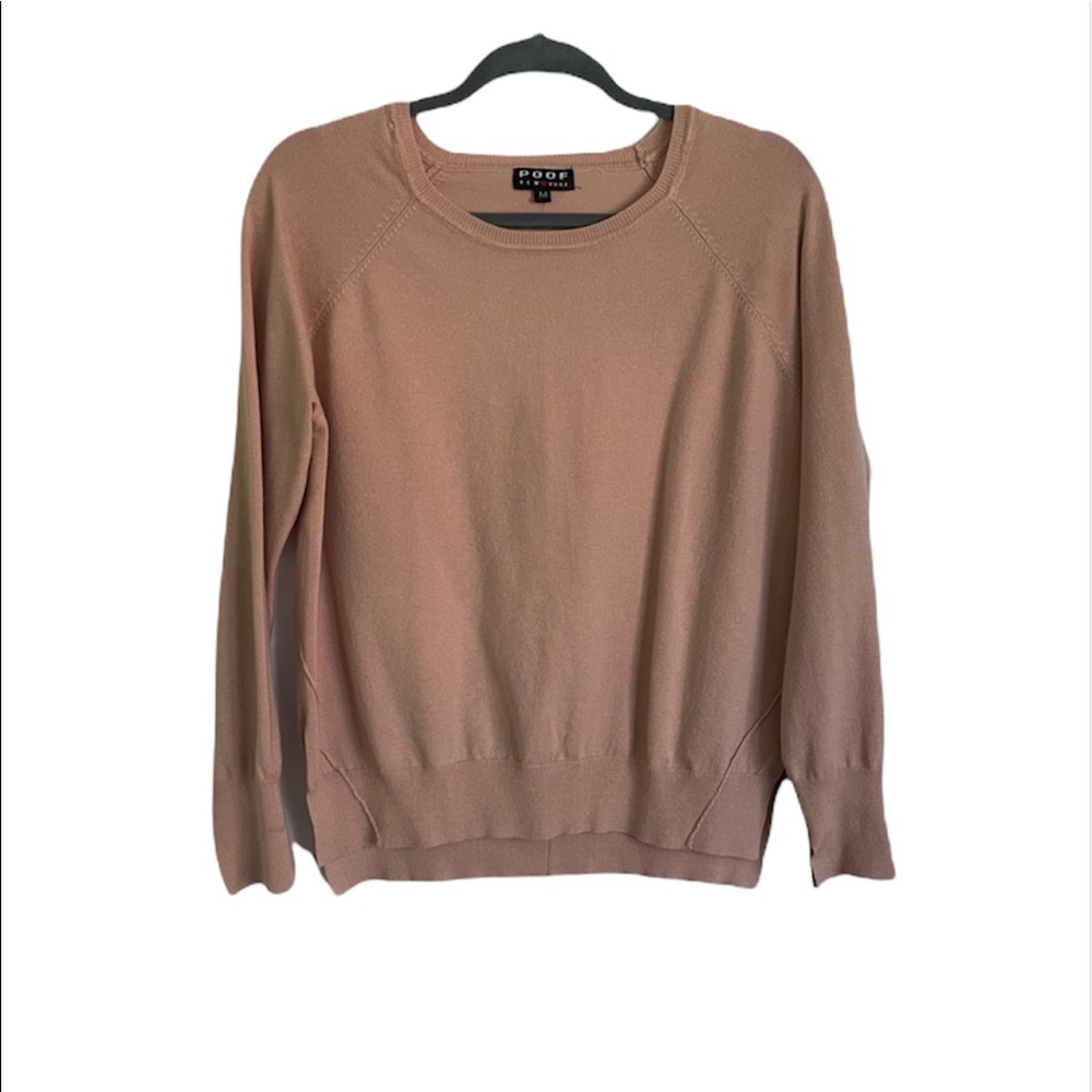 Poof! Pink Crew Neck Sweater Size‎ Medium